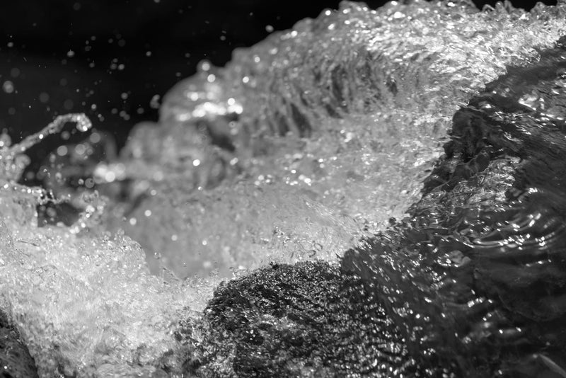 Wave, Close up, Black and White