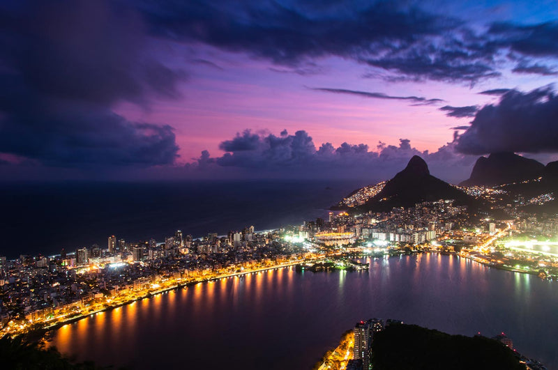 Shortly after Sunset from the Morro dos Cabritos Mountain, Rio de Janeiro