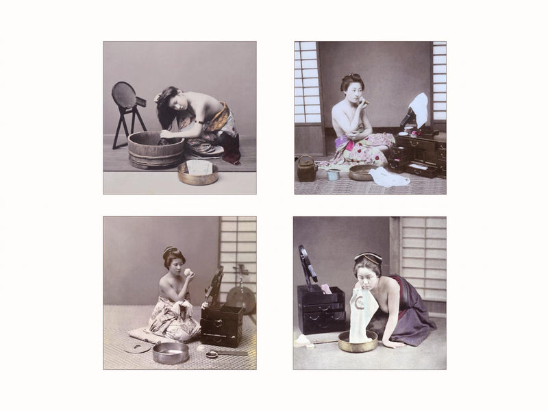 Hand Colored Photography, Japan - Geisha, Body Care, c1880