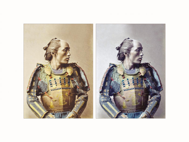 Hand Colored Photography, Japan -Samurai, c1875 - diptych