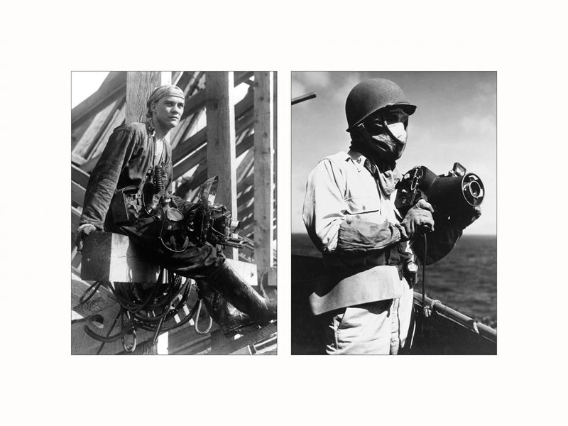 W Miller and T E Collins, War Photographers, World War II - diptych