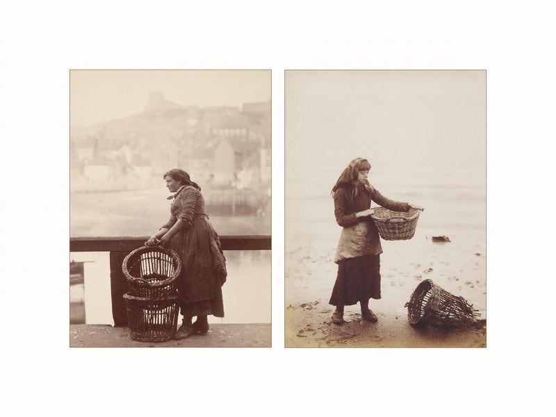 Fishers at Whitby, England, c1880 - diptych