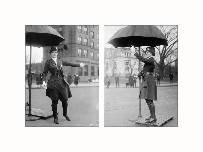 Mrs Lola King, one of the First US Police Woman, 1918 - diptych