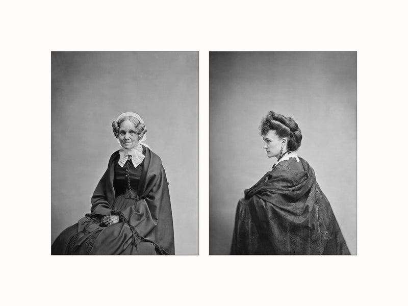 Mrs Peet, Miss Wheeler, c1860-1865 - diptych