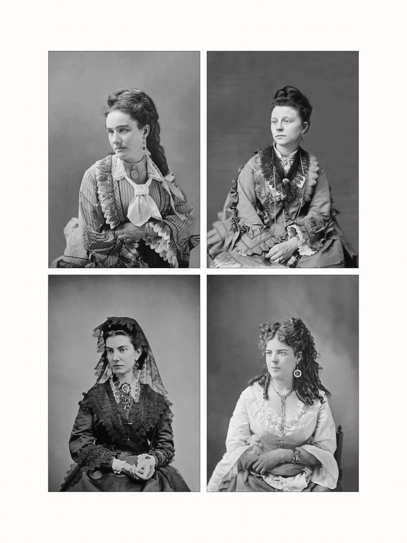 Mrs Manning, Mrs Chapin, Mrs Brandon, Miss Clara Harris , c1860-1865