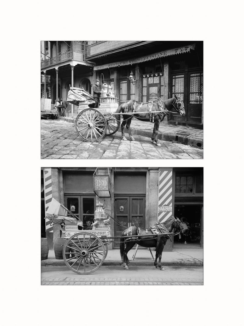 A Typical Milk Cart, New Orleans, c1900-1901 - diptych