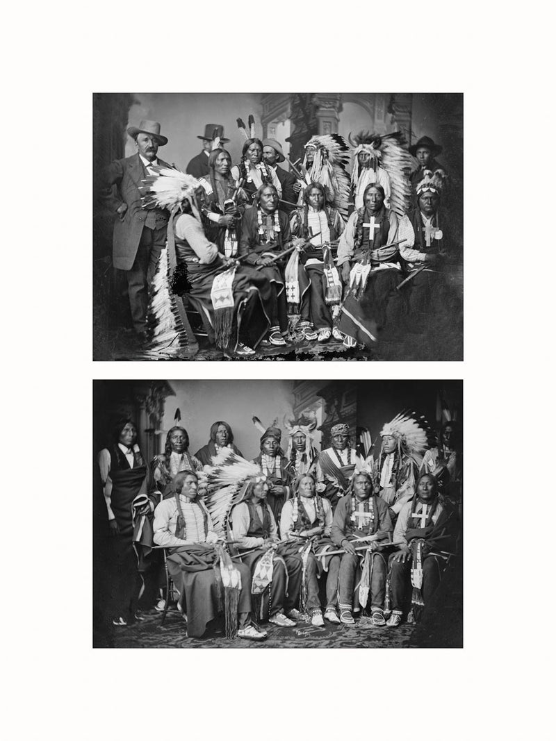 Indian Delegation, c1865-1880 - diptych