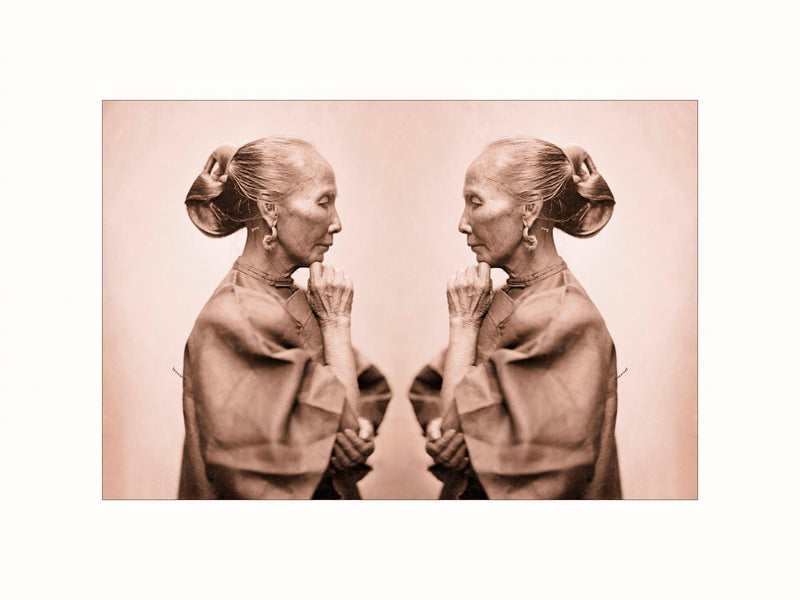 Old Woman, Canton, China, c1868-1870 - diptych