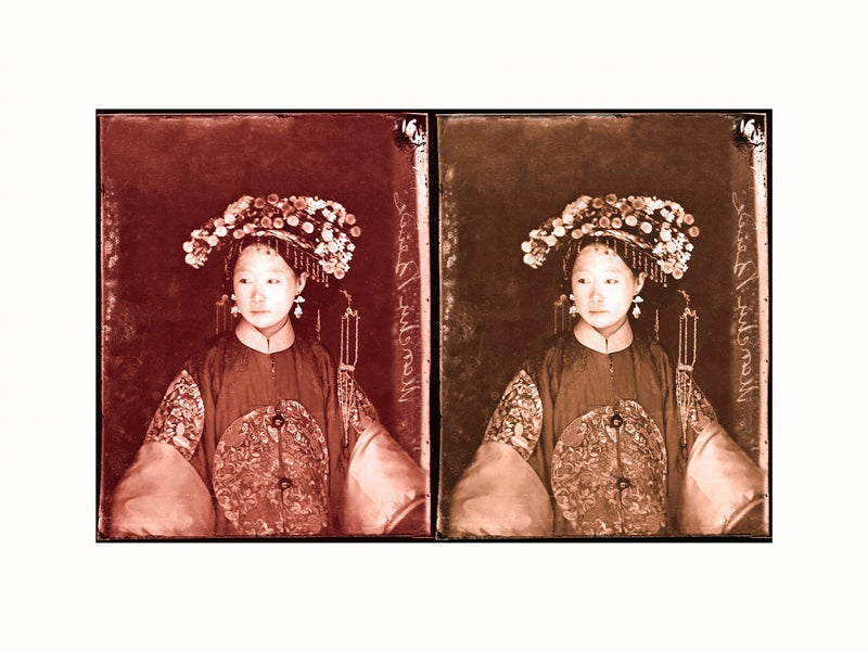 Manchu Bride, Peking, China, c1867 - diptych