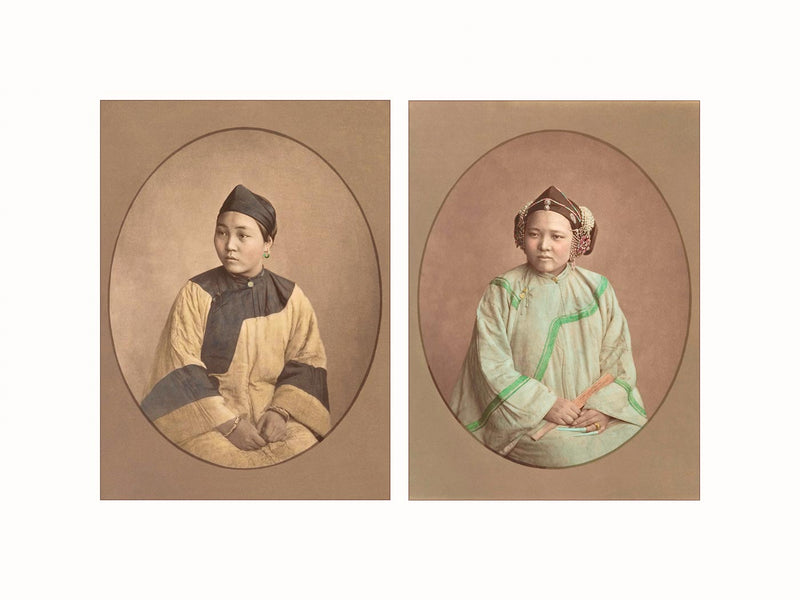 Jeunes Filles de Lanxchow, Chine, c1870 - diptych