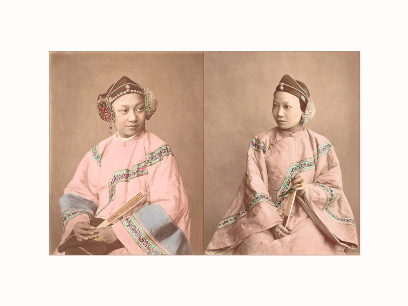 Jeunes Filles de Lanxchow, Chine, c1870 - diptych