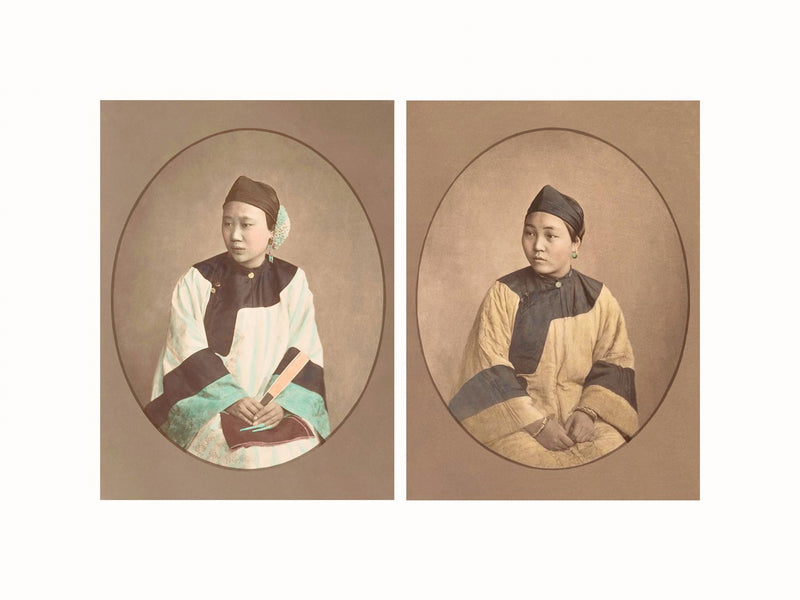 Jeunes Filles de Lanxchow, Chine, c1870 - diptych