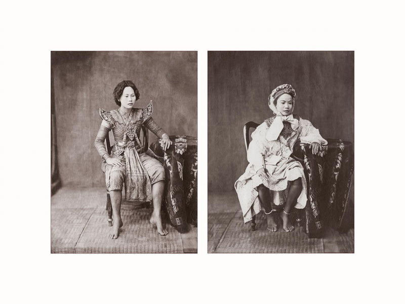 Royal Court Actors, Harem of King Mongkut, C1860 - diptych