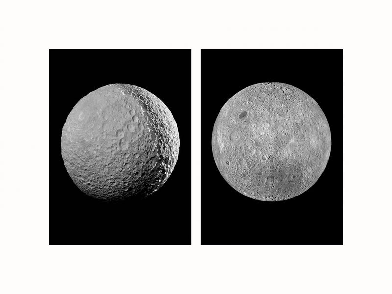 The Dark Side of the Moon and Mimas - diptych