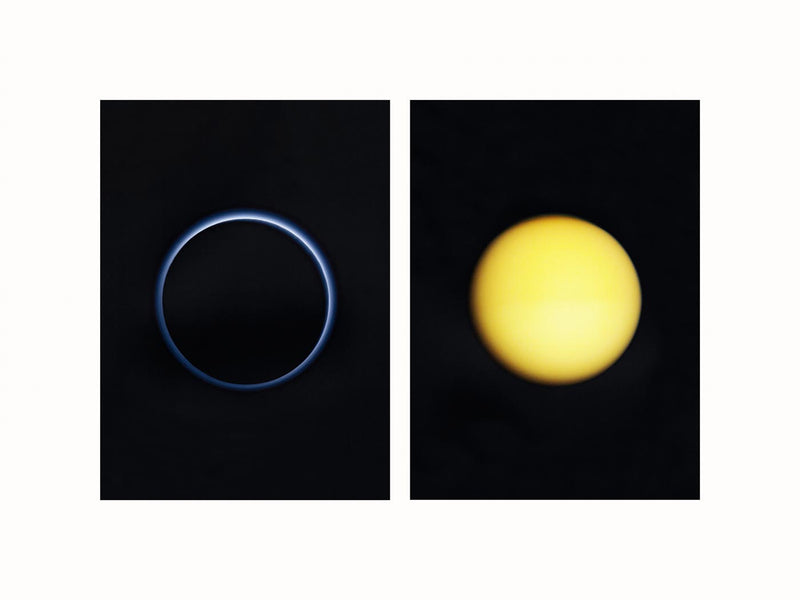 Titan and Pluto - diptic