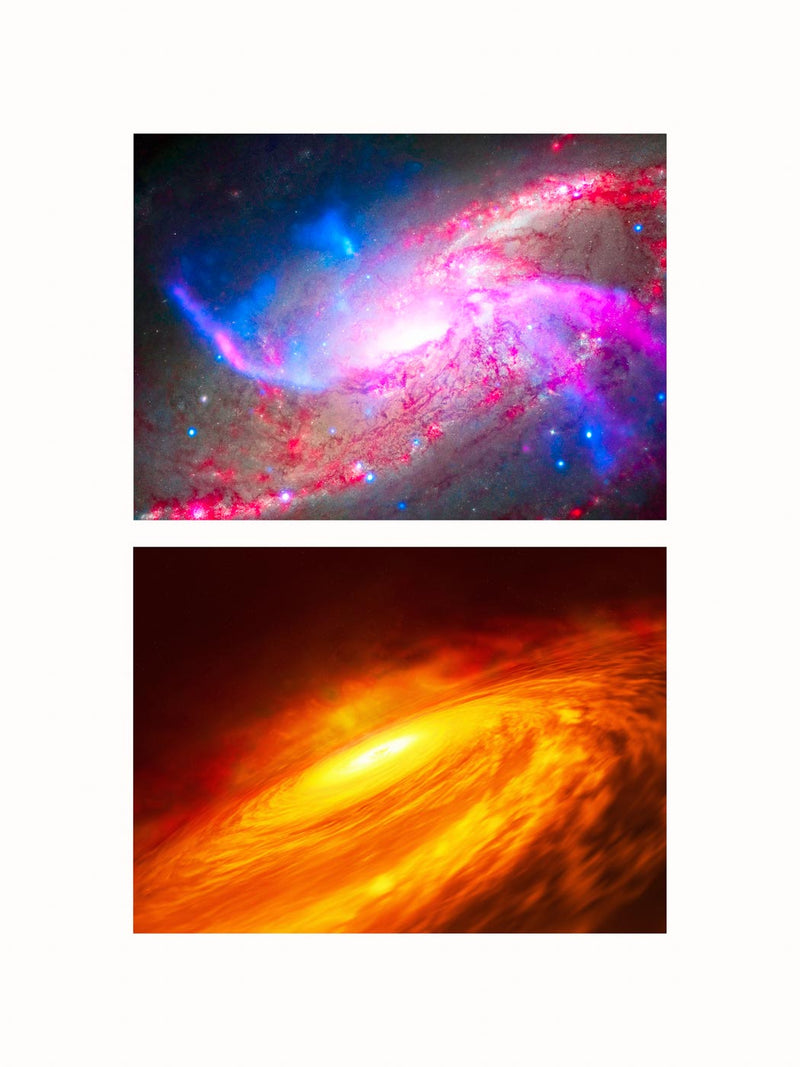 Spiral Galaxies NGC 3147 and 4258 - diptych