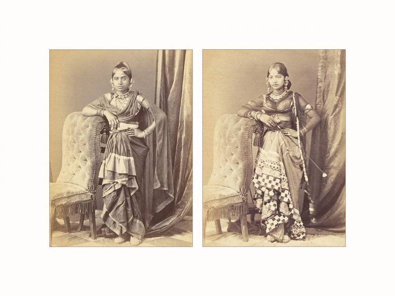 Dancing Girls of the Oudh Court of Lucknow, India, c1874 - diptych