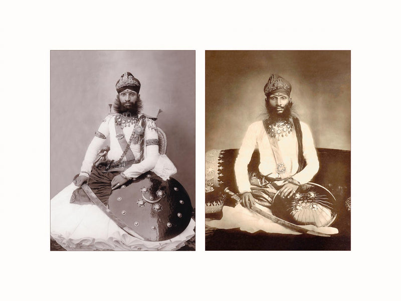 Maharaja of Bundi, c1900- diptych
