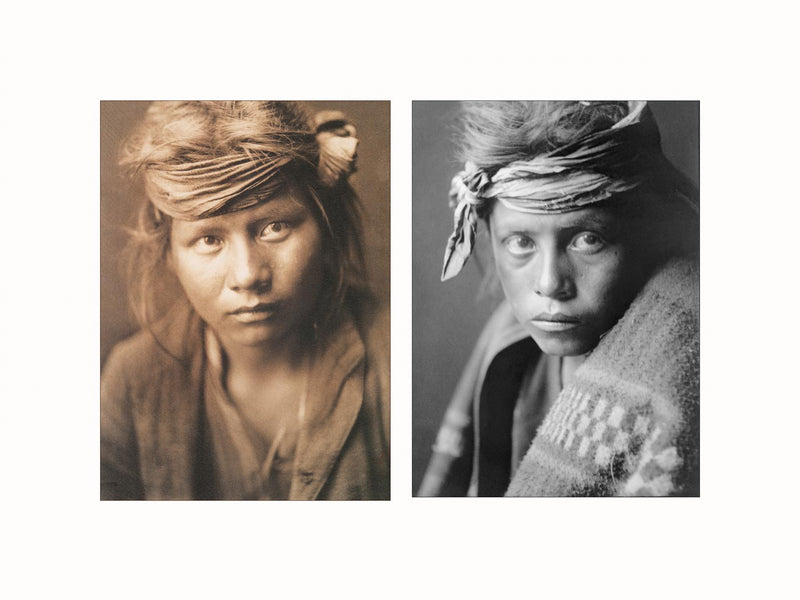 Navajo Boy, c1904-1906 - diptych