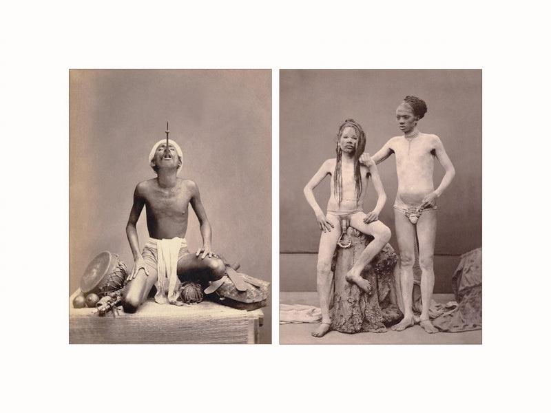 Fakirs, India, c1870 - diptych