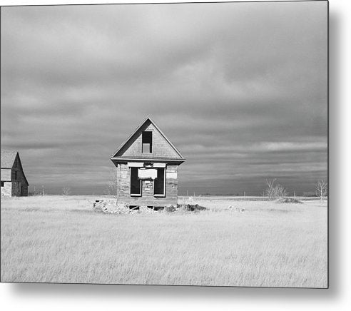 Abandoned Farmhouse, Ward County, North Dakota / Art Photo - Metal Print