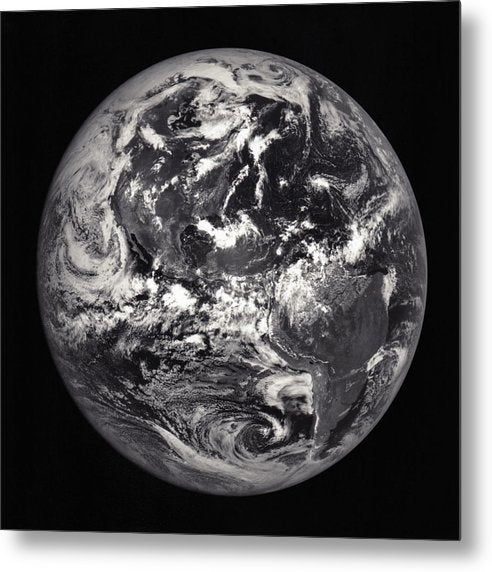 Americas from the Moon / Art Photo - Metal Print