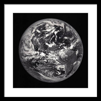 Americas from the Moon / Art Photo - Framed Print