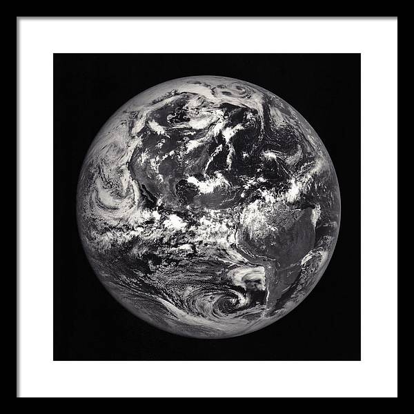 Americas from the Moon / Art Photo - Framed Print