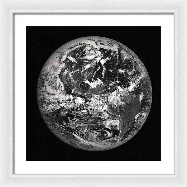 Americas from the Moon / Art Photo - Framed Print