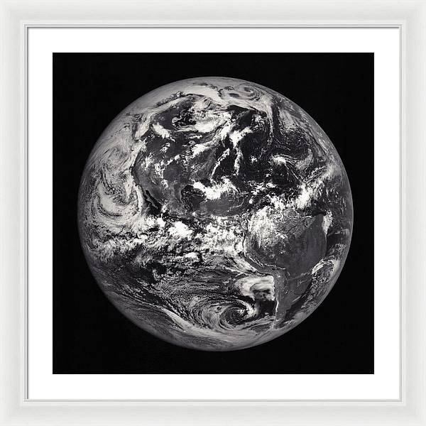 Americas from the Moon / Art Photo - Framed Print