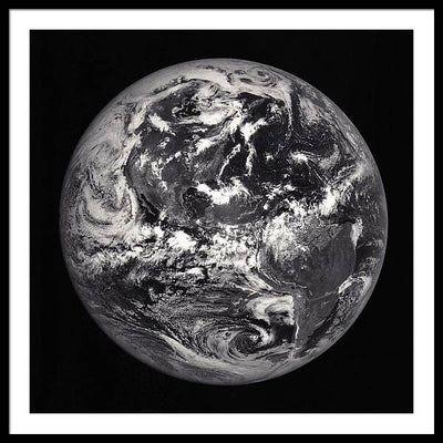 Americas from the Moon / Art Photo - Framed Print