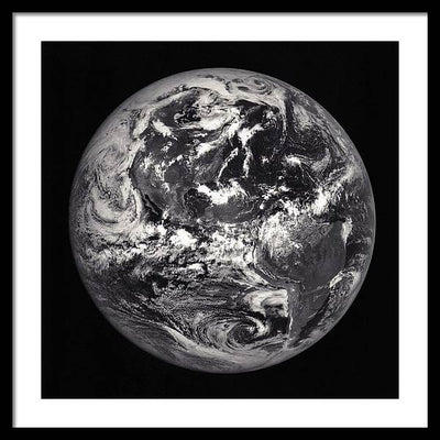 Americas from the Moon / Art Photo - Framed Print