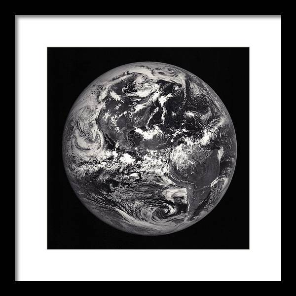 Americas from the Moon / Art Photo - Framed Print