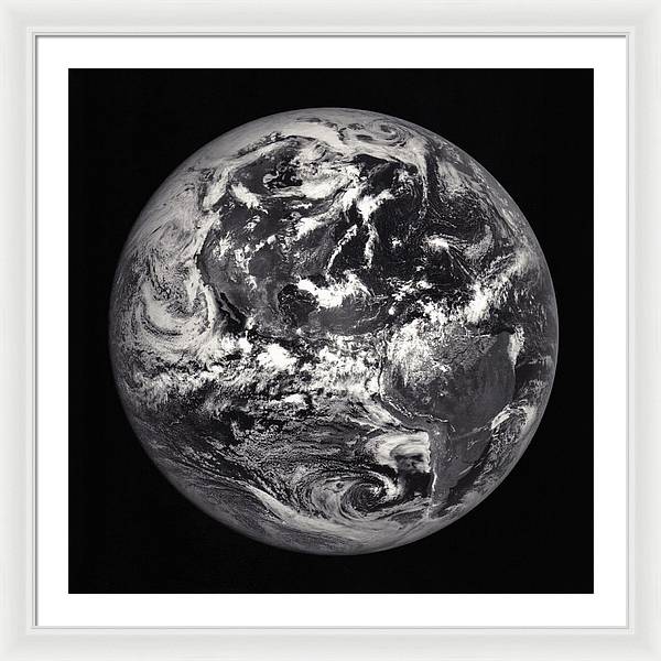 Americas from the Moon / Art Photo - Framed Print