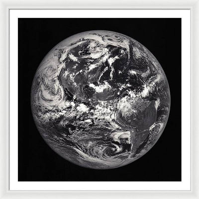 Americas from the Moon / Art Photo - Framed Print