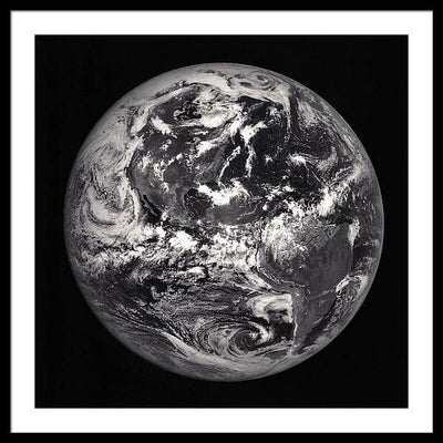 Americas from the Moon / Art Photo - Framed Print