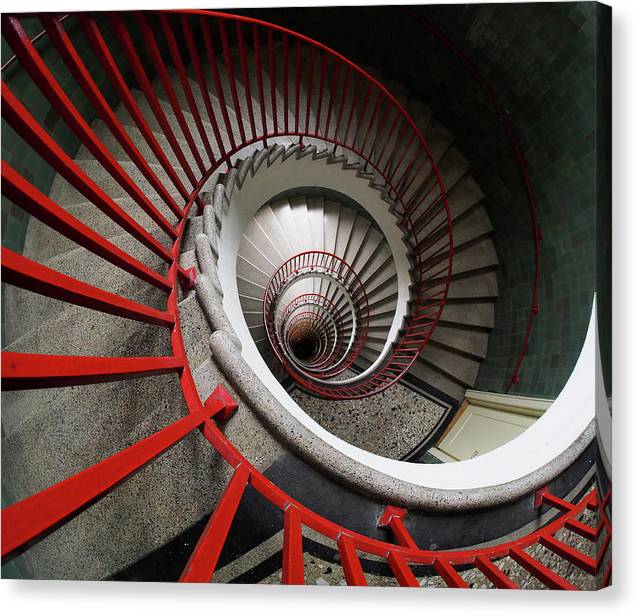 Art Deco Spiral Stairs / Art Photo - Canvas Print