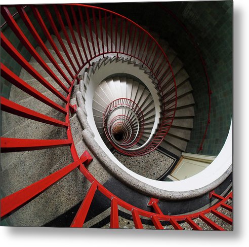 Art Deco Spiral Stairs / Art Photo - Metal Print