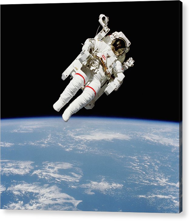 Astronaut Bruce McCandless, Space Shuttle Challenger, 1984 / Art Photo - Acrylic Print