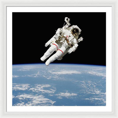 Astronaut Bruce McCandless, Space Shuttle Challenger, 1984 / Art Photo - Framed Print