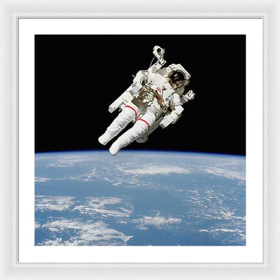 Astronaut Bruce McCandless, Space Shuttle Challenger, 1984 / Art Photo - Framed Print