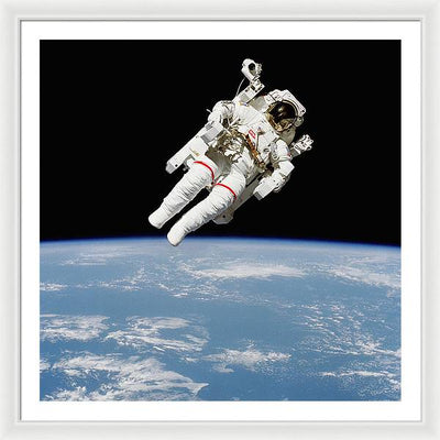 Astronaut Bruce McCandless, Space Shuttle Challenger, 1984 / Art Photo - Framed Print