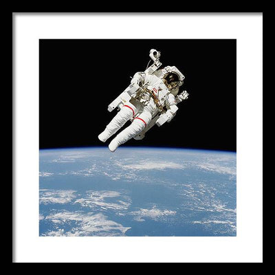 Astronaut Bruce McCandless, Space Shuttle Challenger, 1984 / Art Photo - Framed Print