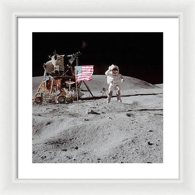 Astronaut John Young, Apollo 16 / Art Photo - Framed Print