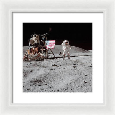 Astronaut John Young, Apollo 16 / Art Photo - Framed Print