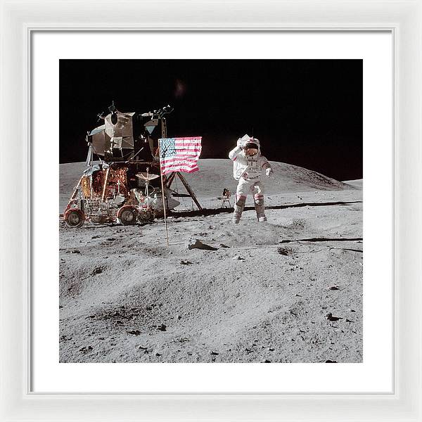 Astronaut John Young, Apollo 16 / Art Photo - Framed Print