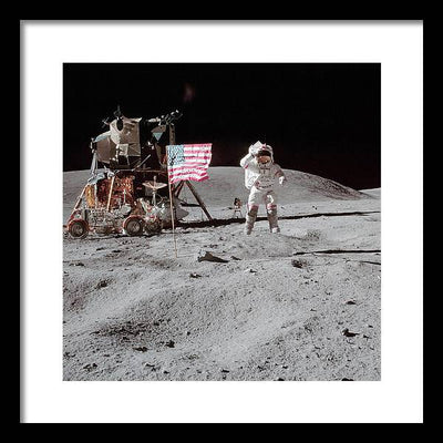 Astronaut John Young, Apollo 16 / Art Photo - Framed Print