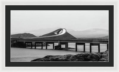 Atlanterhavsveien Storseisundet Bridge, Norway / Art Photo - Framed Print