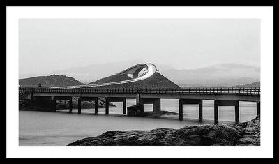 Atlanterhavsveien Storseisundet Bridge, Norway / Art Photo - Framed Print