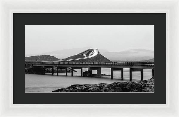 Atlanterhavsveien Storseisundet Bridge, Norway / Art Photo - Framed Print